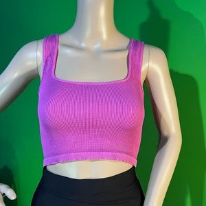 NWOT $48 Free People Movement Ribbed Happiness Runs Crop Top | Brami